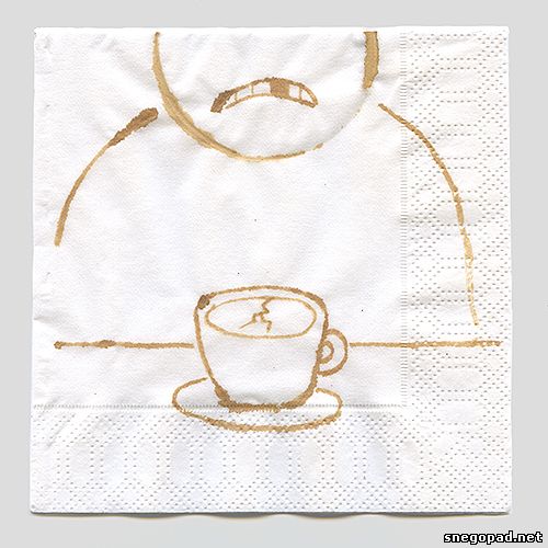 Забавные рисунки на салфетках